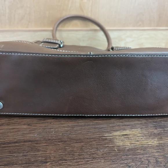NWOT Michael Kors Brookville Black Leather Satchel Handbag Vintage - Picture 5 of 8